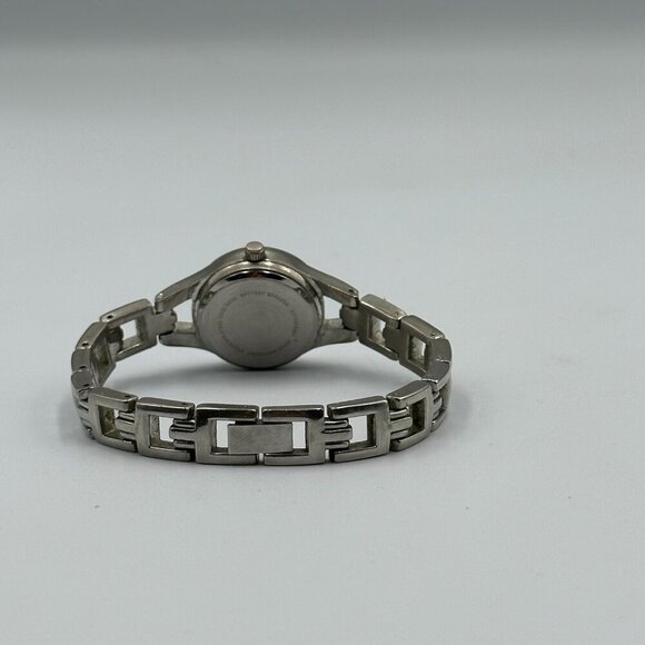 3/$30 Silver Tone Round Watch Black Dial 23MM Minimalist Classic 6.75" - Picture 7 of 14